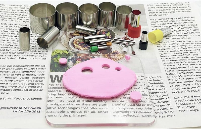 URIMPAVIDO 20PCS Stainless Steel Clay Cutter Round Circle Shape Cutter Ceramics Dotting Baking Ring Mold Cutter for Polymer Clay Pottery Handmade DIY Craft (20) - Image 4